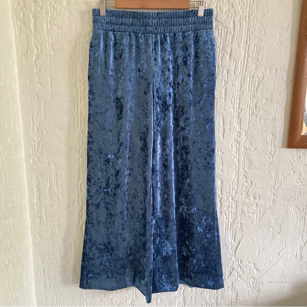 A New Day Crushed Velvet Wide Leg Elastic Pants Size Small